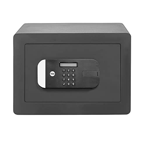 Image of Yale Medium Maximum Security Fingerprint Safe, Sold Secure Silver, Secured by Design approved, Digital Keypad, LED Light Indicators, Steel Locking Bolts, Emergency Override Key – YSFM/250/EG1