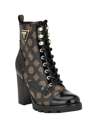 Image of GUESS Women's Neadyn Ankle Boot, Black Logo 002, 7