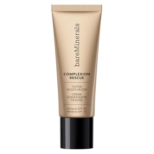 Image of bareMinerals COMPLEXION RESCUE Tinted Moisturiser - SPF 30, Hydrating Vegan Tinted Mineral Sunscreen with Hyaluronic Acid, Sheer-to-Light Coverage for Dewy, Healthy-Looking Skin