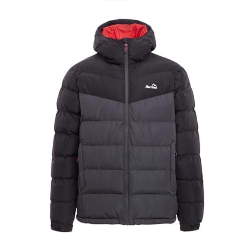 Image of Peter Storm Men’s Blast Jacket, Insulated & Water Repellent Jacket with Hood & 2 Zipped Pockets, Cold Weather & Winter Padded Puffer Coat (UK, Alpha, XXL, Regular, Regular, Black)