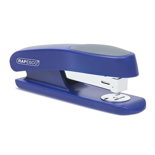 Image of Rapesco RR7260L3 Sting Ray Half Strip Stapler, 20 Sheet Capacity, Blue