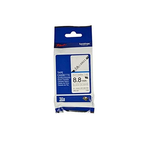 Image of Brother HSe-221 Labelling Tape Cassette, Black on White, 8.8 mm (W) x 1.5M (L), Heat Shrink Tube, Brother Genuine Supplies