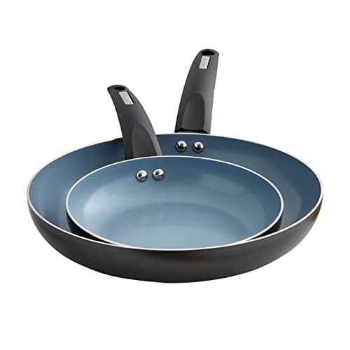 Image of Tower T80300 Cerasure Induction Frying Pan Non-Stick Set, Ceramic Coating, Cookware Set with Cool Handles, Graphite, 2 Piece, 20/28 cm
