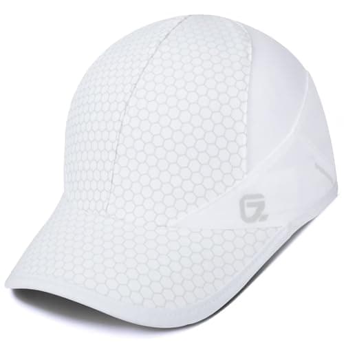 Image of Sport Cap,Soft Brim Lightweight Waterproof Running Hat Breathable Baseball Cap Quick Dry Sport Caps Cooling Portable Sun Hats for Men and Woman Performance Cloth Workouts and Outdoor Activities White