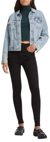 Image of Levi's Mile High Super Skinny Women's Jeans, Black Celestial, 30W / 30L