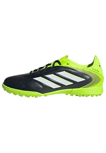 Image of adidas Unisex Kids COPA Pure III League Turf Football Boots Kids, Core Black/Cloud White/Lucid Lemon, 5 UK