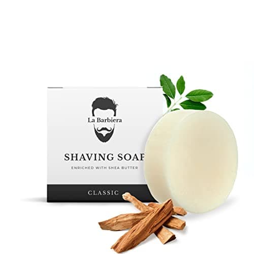 Image of La Barbiera Solid Shaving Soap | 60g Refill Puck | Vegan and Plastic Free (Classic), Natural