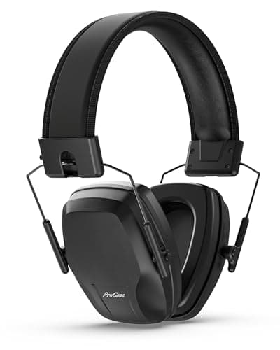 Image of ProCase Slim Ear Defenders SNR 29dB for Adults & Teen Kids, Adjustable Noise Cancelling Headphones, Hearing Protection Earmuffs for Work/Shooting/Construction, Autism Sensory Needs -Black