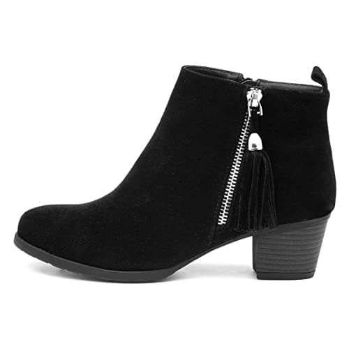 Image of Lilley Mel Womens Black Faux Suede Heeled Boot - Size 5 UK - Black