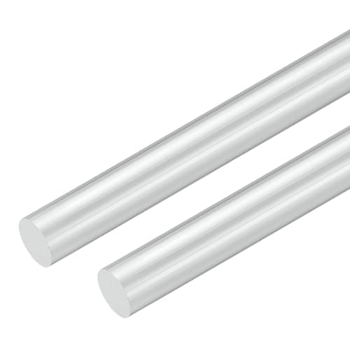 Image of M METERXITY 2-Pack Round Aluminum Rod, 12mm (1/2") Dia 100mm (4") Length 6061 Aluminum Round Rod Solid Lathe Bar Stock Metal Sticks for DIY Crafts Making/Industrial/Construction/Model