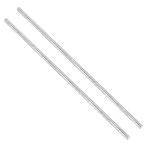 Image of PATIKIL 1/4"-28 UNF 304 Stainless Steel Fully Threaded Rod, 2Pcs 9.8" Length Long Threaded Screw Right Hand Threads All Threaded Rod Studs for Anchoring Bolt, Clamps, Hangers and U-Bolts