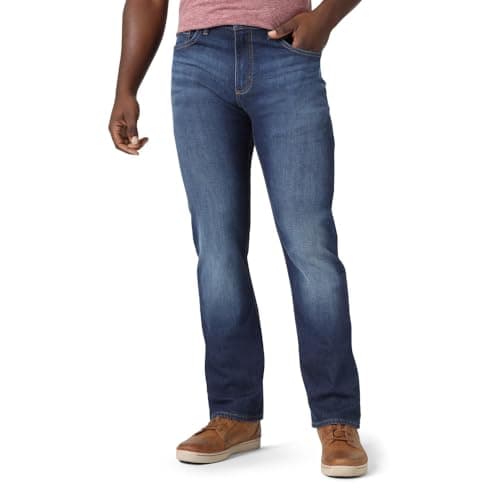 Image of Wrangler Authentics Men's Slim Fit Straight Leg Jean, Blue Ridge, 32W x 32L