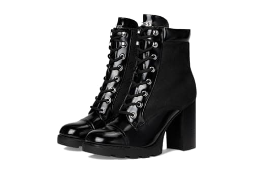 Image of GUESS Women's Nellsan Ankle Boot, Black Logo 001, 9 UK