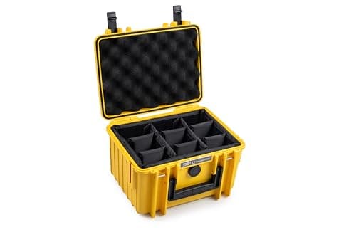 Image of B&W outdoor.cases Type 2000 with Padded Divider System (RPD) - Yellow - The Original