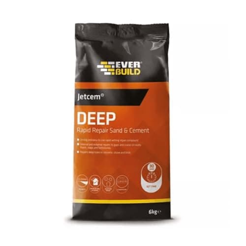 Image of 2 x EVERBUILD 2KG JETCEM DEEP Rapid Repair Premix Sand & Cement JETMIX2