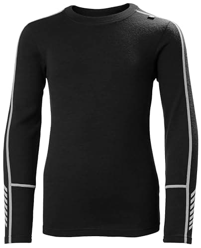 Image of Helly Hansen Boy's Jr Lifa Merino Midweight Set Pants, Black, 10 Years UK