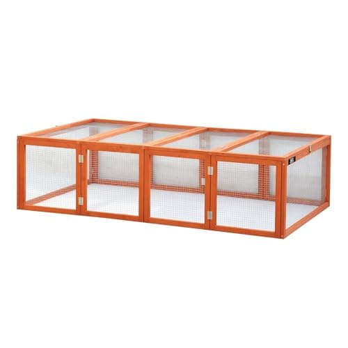 Image of KCT 6ft Wooden Folding Large Pet Run Enclosure - for Rabbits, Guinea Pigs
