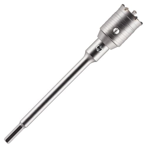 Image of 45mm TCT Core Drill Bit + HEX Shank Adapter + Tungsten Carbide Tipped Pilot Drill For Masonry, Brick, Aerated Block Etc. Concrete Hole Saw Wall Drill Bit Set With 240mm Long HEX Shank Extension Bar