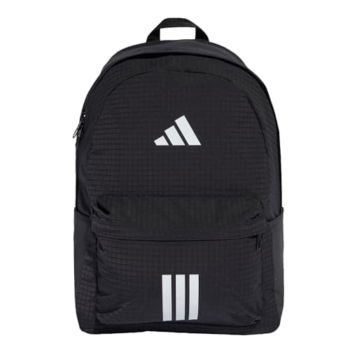 Image of adidas Unisex ESSENTIALS 3 STRIPES BACKPACK BACK TO SCHOOL 2, black/white, One size