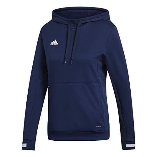 Image of adidas Women's T19 HOODY W Sweatshirt, Team Navy Blue/White, L