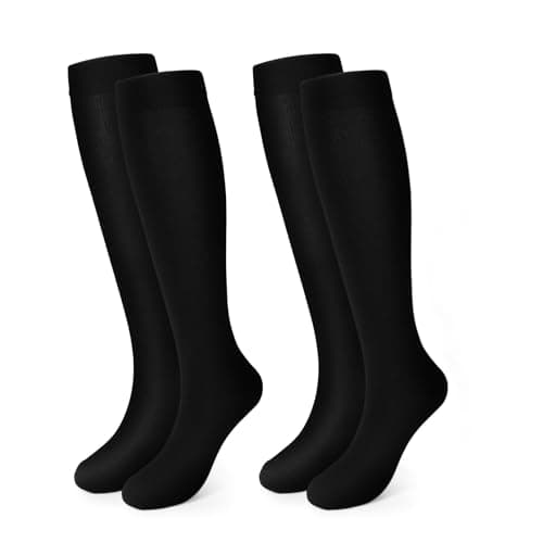 Image of Pnosnesy Compression Socks, (2/4/6/7 Pairs) for Men & Women 15-20 mmHg is Best for Athletics, Running, Flight Travel, Support