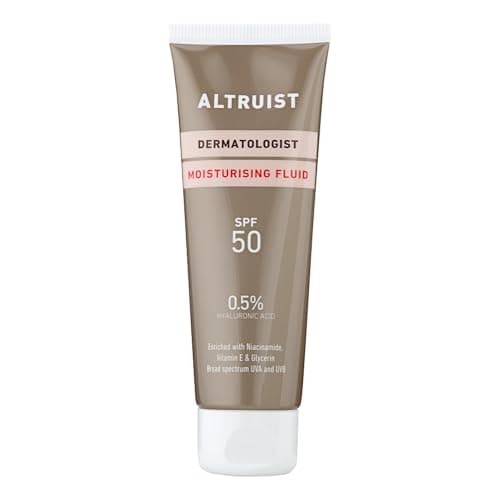 Image of Altruist Daily Lightweight Moisturiser SPF 50, Broad Spectrum UVA/UVB Protection, Anti-Ageing Formula, Hyaluronic Acid, Niacinamide & Vitamin E, Hydrating, Non-Greasy, 50 ml