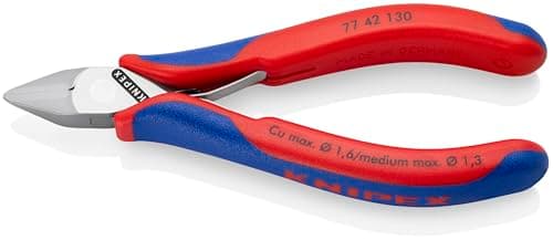 Image of KNIPEX Electronics Diagonal Cutter with Box Joint with Multi-Component Handles 130 mm, 77 42 130