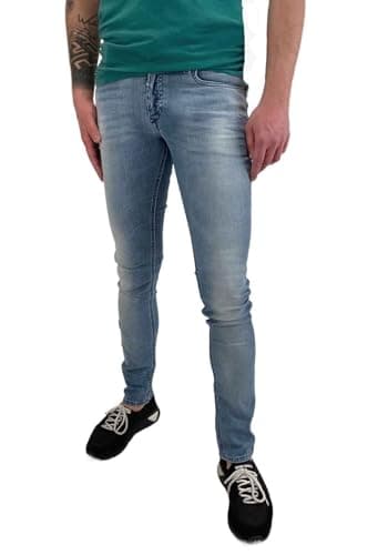 Image of Diesel Sleenker 0673E Stretch Men's Slim Skinny Jeans, blue, 27W x 32L