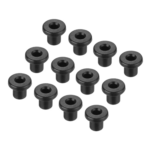 Image of sourcing map 30Pcs t Shape Rubber Grommet Mount Dia 4mm ID 3mm H 6mm Black Seal Protection Cable Grommets Flexible for Cable Pipe