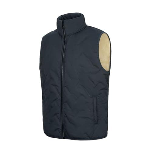 Image of AOTORR Mens Gilet Fleece Lined Body Warmer Winter Padded Vest Outerwear Lightweight Sleeveless Jacket with Zip Pockets for Outdoor Running Fishing Hiking Gray M