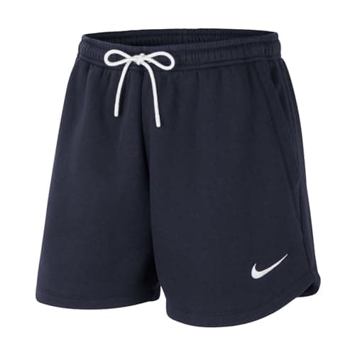 Image of NIKE CW6963-451 W NK FLC PARK20 Short KZ Pants Women's Obsidian/White/White Size S