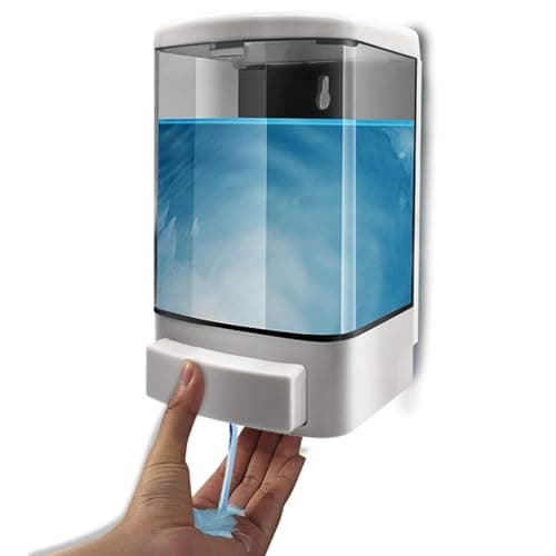 Image of Bulk Fill Soap Dispenser Wall Mounted, GreeSuit 1000ML Manual Plastic Dispenser Soap Pump Shampoo Conditioner Shower Gel Chamber for Bathroom or Kitchen Washroom
