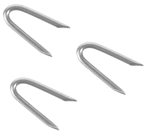 Image of 3mm x 30mm Galvanised Staple Nails Neting Fencing U Wire Staples Nails (Pack of 100) H11D/2