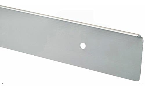 Image of T&C™ 38mm-40mm Kitchen Worktop Finishing Profiles 6mm Radius Top & Bottom - Hand Finished - Satin Silver Finish (630mm Long Worktop End Cap)