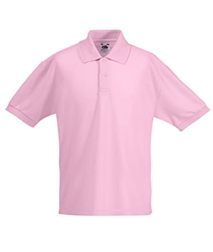 Image of Mischief Age 1-15 Polo Shirt Short Sleeve 20 + Colours Childrens Boys Girls School Uniform P.E. Light Pink