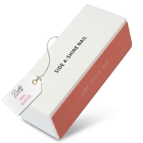 Image of Pretty London – Professional 4-Way Nail File & Buffer Block for Natural Nails – Shape, Smooth & Shine Buffing Block for Manicure & Pedicure