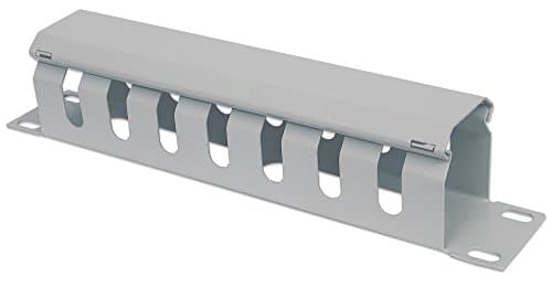 Image of Intellinet 10 Inch Cable Management Panel, 1U, Covered, Grey
