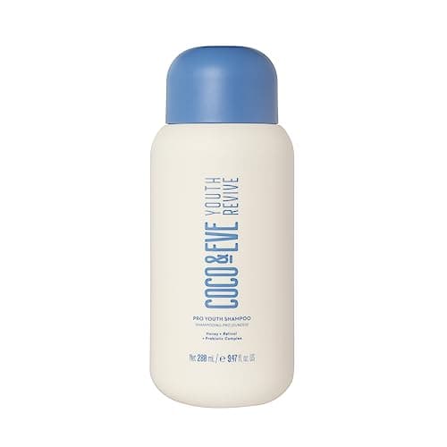 Image of Coco & Eve Pro Youth Shampoo. Anti-aging, strength, shine, volume. Regulate dandruff. With honey, retinol for youthful hydrated hair. (280ml)