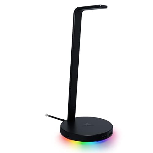 Image of Razer Base Station V2 Chroma - Chroma Enabled Headset Stand with 3.1 USB Hub and 7.1 Surround Sound (2 USB 3.1 Ports, Intergrated Headset Stand, Non-Slip Base, Chroma RGB) Black