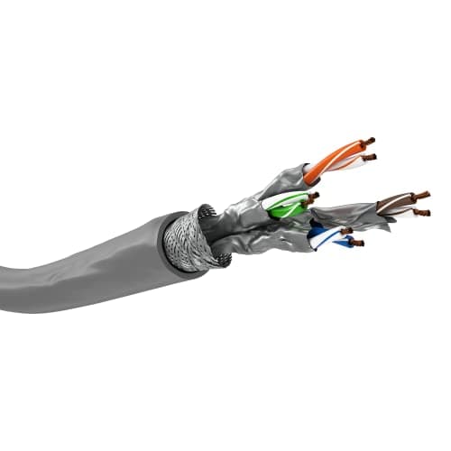 Image of Goobay 96093 CAT 6a Network Cable, S/FTP (PiMF), Grey, 50 m Length