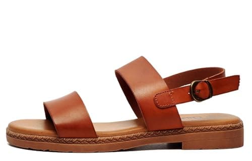 Image of Divaz Mia Womens Flat Sandals Brown 8 UK