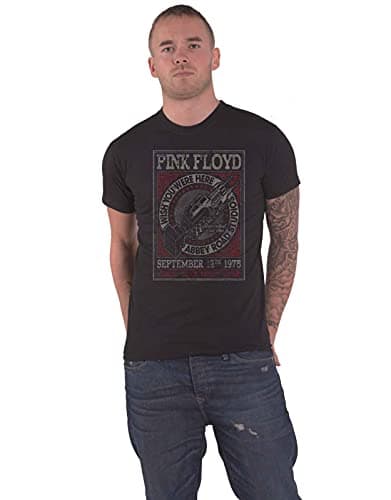 Image of Rockoff Trade Men's Pink Floyd WYWH Abbey Road Studios T - Shirt, Black (Black Black), Large