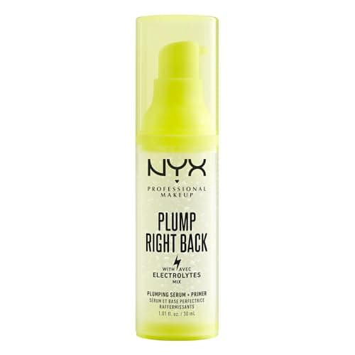 Image of NYX Professional Makeup Primer, Plump Right Back Primer & Serum, Enriched with Hyaluronic Acid, Vitamin E, Pro-Vitamin B5, Magnesium &Potassium, Lightweight, 30ml