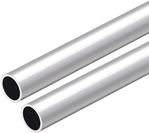 Image of TOP-VIGOR 2Pcs 6063 Aluminum Round Tube, 15mm OD 12mm ID 300mm Length Seamless Aluminum Straight Tubing Metal Pipe for Industry DIY Projects