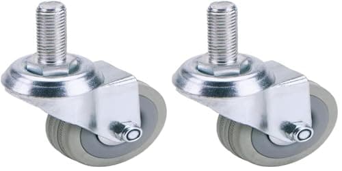 Image of Draper 65470 50mm Dia. Swivel Bolt Fixing Rubber Castor-S.W.L 50Kg 50 mm, Blue (Pack of 2)