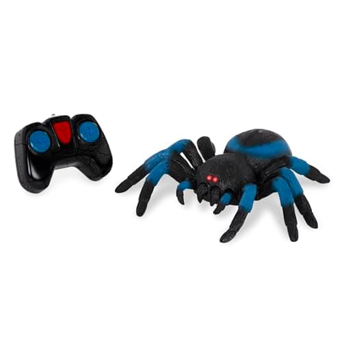 Image of Terra by Battat – Remote Control Tarantula for Kids with LED Eyes – Realistic Spider Toy with Moving Legs, Fast Speed & 360° Spin – Blue RC Animal for Boys & Girls 6+ Years