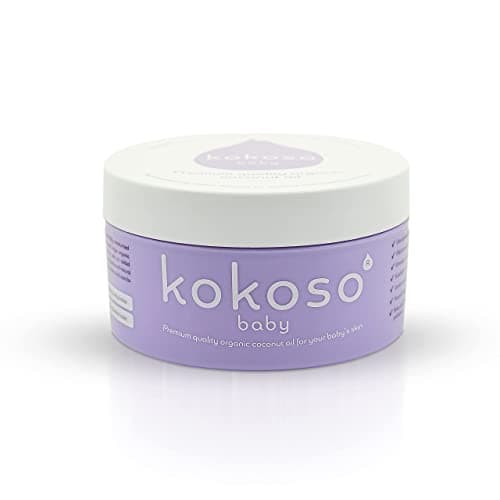 Image of Kokoso Baby Organic Coconut Oil - Moisturising 100% Natural Baby Oil for Baby Massage, Dry, Sensitive and Normal Baby Skin - 200ml