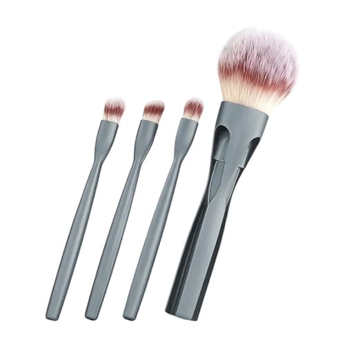 Image of 4 In1 Makeup Brush, With Synthetic Bristles, 17cm, Foundation Makeup Brushes, Dual-Ended Make Up Brush, Versatile Use Anywhere, For Home, Travel, Or Parties