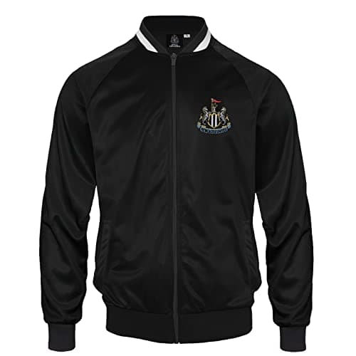 Image of Newcastle United FC Official Football Gift Mens Retro Track Top Jacket Large