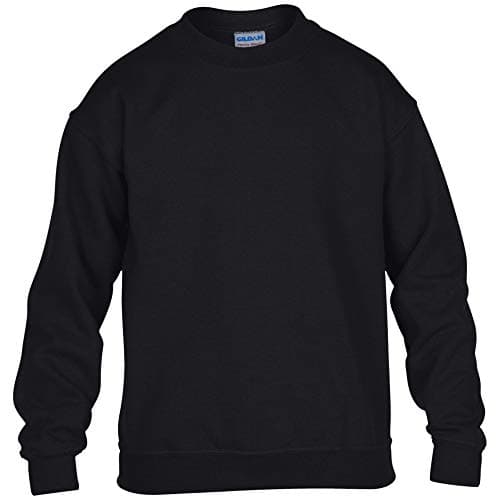 Image of GILDAN Childrens Unisex Heavy Blend Crewneck Sweatshirt (S) (Black)